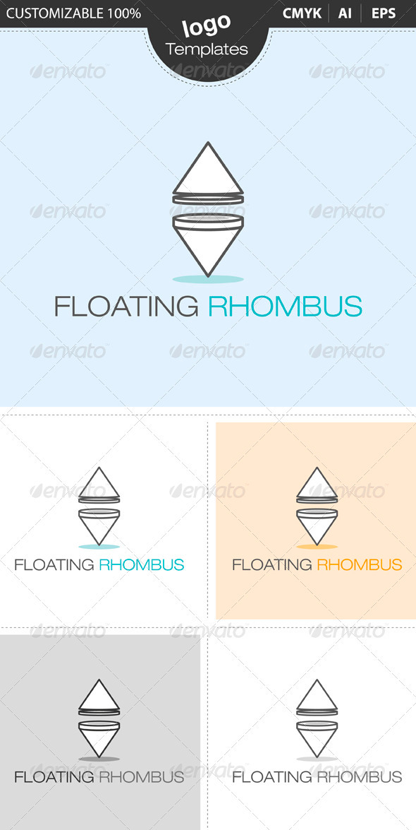 Floating Rhombus - Objects Logo Templates