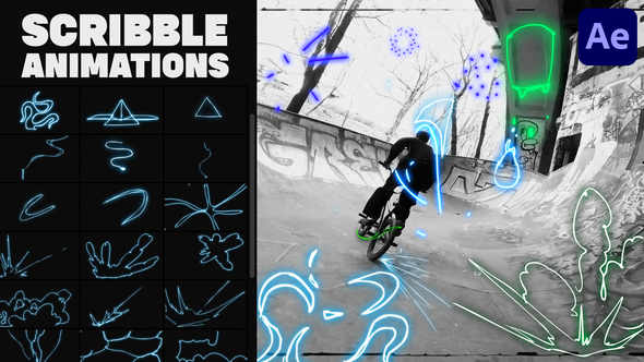 Abstract Scribble Animations for After Effects