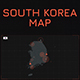 South Korea Map and HUD Elements - VideoHive Item for Sale