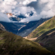 Mountain range with low clouds with dramatic sky, india - PhotoDune Item for Sale