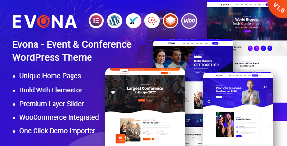 Evona - Event & Conference WordPress Theme