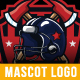 American football sport logo design