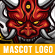 Oni demon mascot logo design