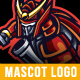 Samurai cyborg mascot logo design