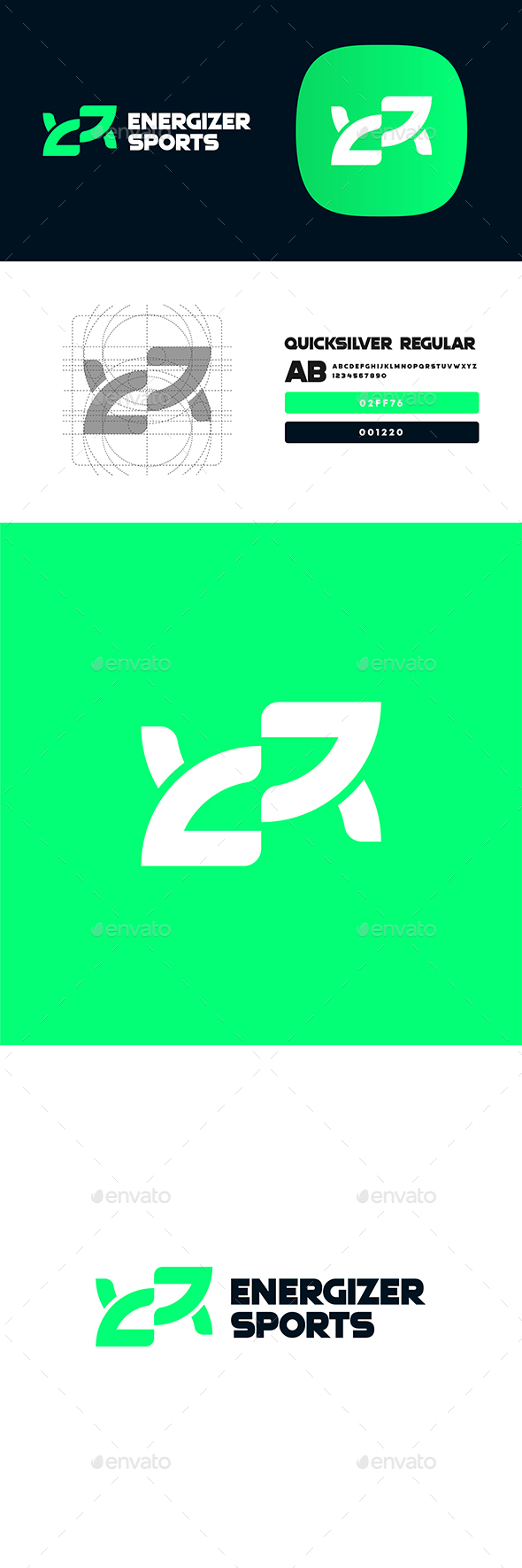 Energizer Sports Letter R & Energy Logo Design