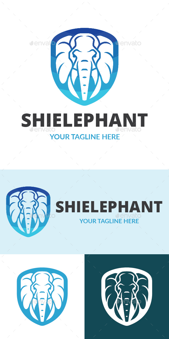 Shield Elephant Logo