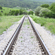 Solitary railway track for communication between mountain towns. - PhotoDune Item for Sale