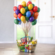 Shopping basket full of food and eats with balloons - PhotoDune Item for Sale