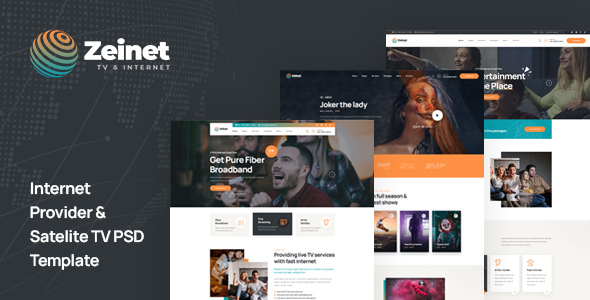 Zeinet - Internet Provider & Satellite TV PSD Template