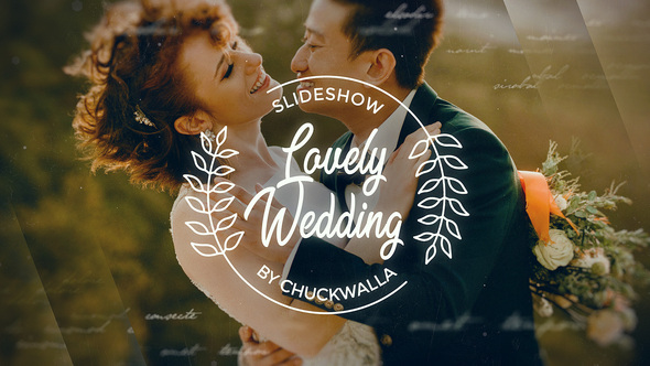 Lovely Wedding Slideshow Video Displays template preview