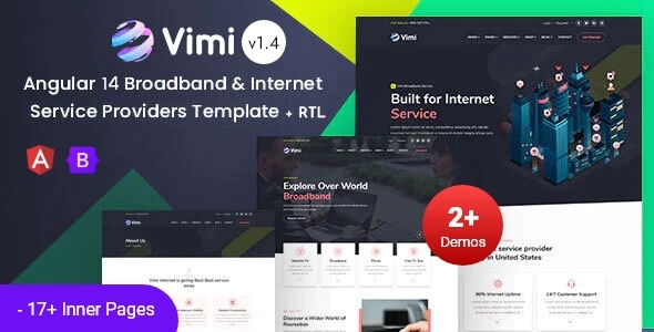 Fabulous Vimi - Broadband ISP & IPTV Services Angular 14 Template