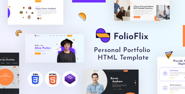 FolioFlix - Personal Portfolio HTML Template