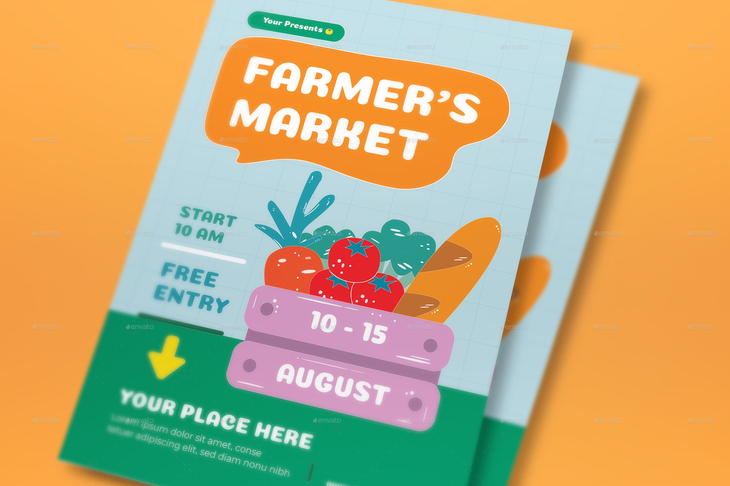 Farmers Market Flyer Set, Print Templates | GraphicRiver