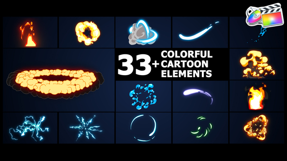 Colorful Cartoon Elements | FCPX