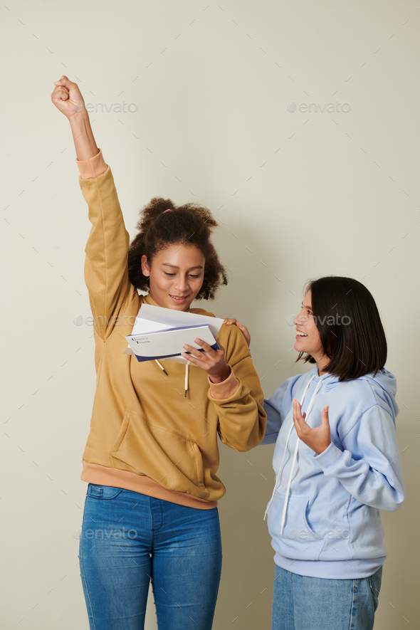 Girl Reading Acceptance Letter