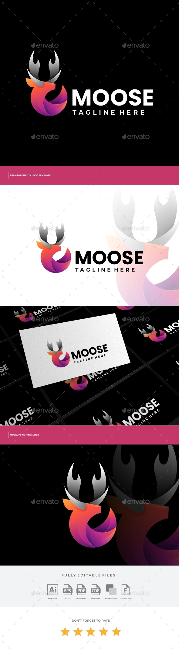 Moose Gradient Logo Template
