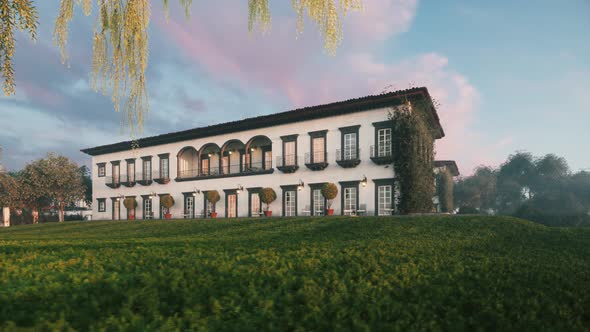 Apartment building in Italian style. Design of a two-story apartment building alt