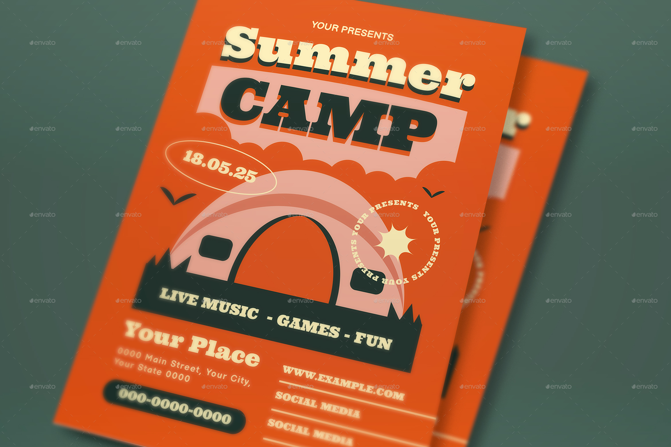 Summer Camp Flyer Set, Print Templates | GraphicRiver