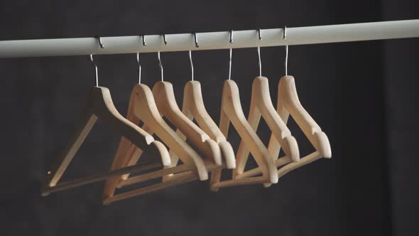 Wooden Bright Hangers for Coat and Dress on the Rack