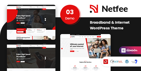 Netfee – Broadband & Internet WordPress Theme