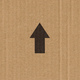 black arrow on a cardboard box - PhotoDune Item for Sale