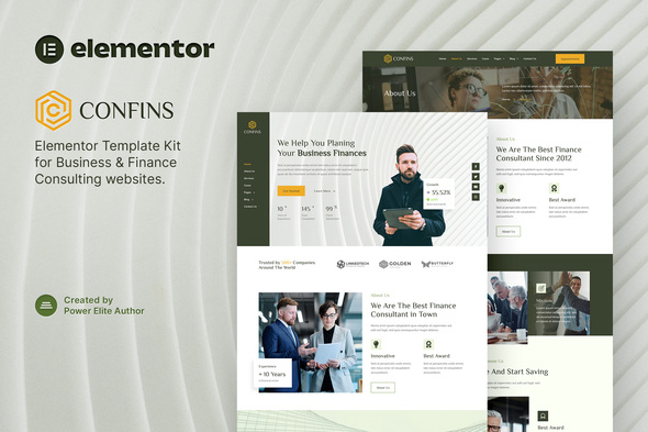Confins – Business & Finance Consulting Elementor Template Kit