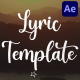 Lyric Template | After Effects - VideoHive Item for Sale