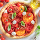 Tasty and healthy pizza Margherita made of mozzarella and tomatoes. - PhotoDune Item for Sale