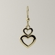 Two hearts earrings 3D model