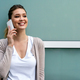 Beautiful business woman using mobile phone outdoors. People communication technology concept - PhotoDune Item for Sale