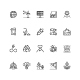 Set Line Icons of Renewable Energy Sources