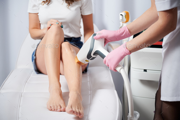 Modern cosmetic unwanted hair removal by laser energy.