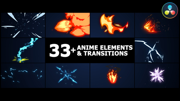 Anime Elements And Transitions | DaVinci Resolve