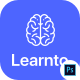 Learnto - PSD Template Private Teacher & Tutor App