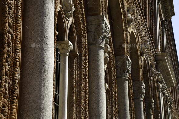 Ca Granda, historic building in Milan, Italy - Stock Photo - Images