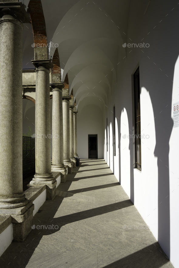 Ca Granda, historic building in Milan, Italy - Stock Photo - Images