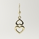 Earrings with a pair of hearts 3D model
