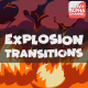 Cartoon Explosion Transitions Pack | Motion Graphics