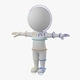 Cute Stylized Stickman in T-Pose Rigged