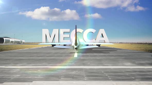Commercial Airplane Landing Capitals And Cities Mecca