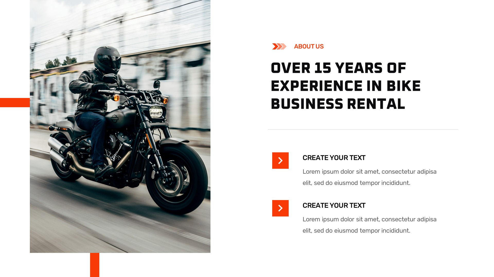 Motoride - Motorcycle Rental & Service PowerPoint Template ...