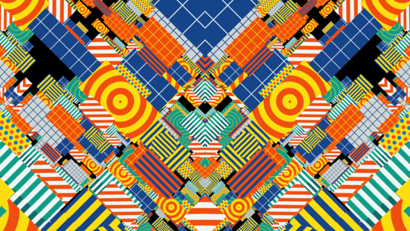 Colorful Pop Japan 1 Decorative Vibrant Repetitive Pattern Music Twist Abstract Surrealist Stripe BG