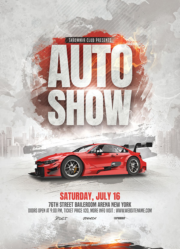 Auto Show Flyer Template, Print Templates | GraphicRiver