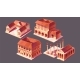 Rome Buildings Isometric Vector Icons Set