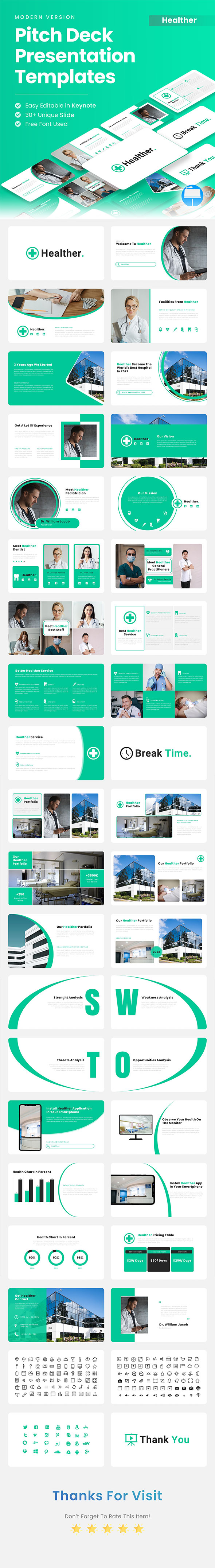 HEALTHER - Modern Healthcare Keynote Template
