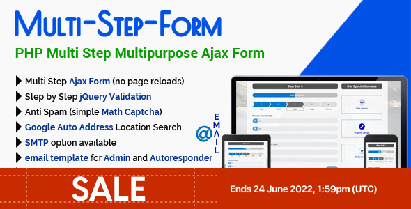 Multi-Step-Form - PHP Multi Step Multipurpose Ajax Form