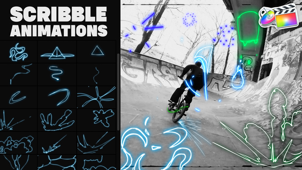 Abstract Scribble Animations for FCPX