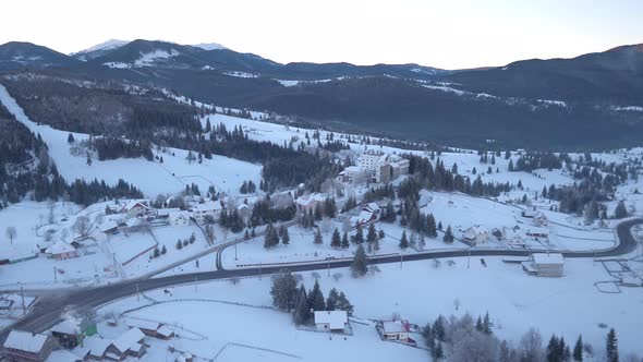 Aerial view of Piatra Fantanele, Romania alt