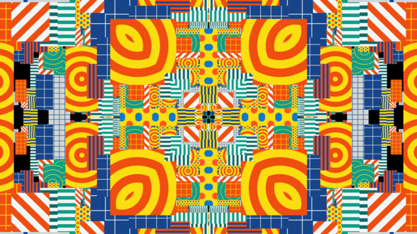 Colorful Pop Japan 2 Decorative Vibrant Repetitive Pattern Music Twist Abstract Surrealist Stripe BG