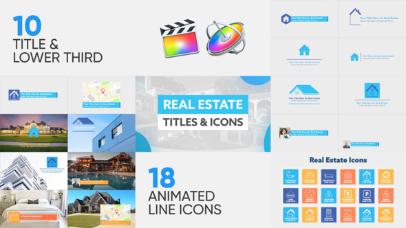 Real Estate Titles & Icons For Final Cut Pro X